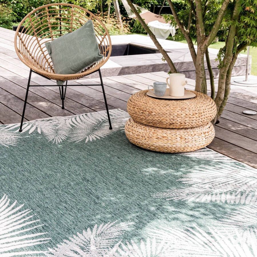 Eva Interior Buiten vloerkleed Leaf Groen dubbelzijdig Polypropyleen 200 x 290 cm (L)