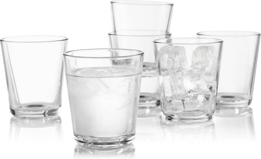 Eva Solo Glas 250 ml Set van 6 Stuks Borosilicaatglas Transparant
