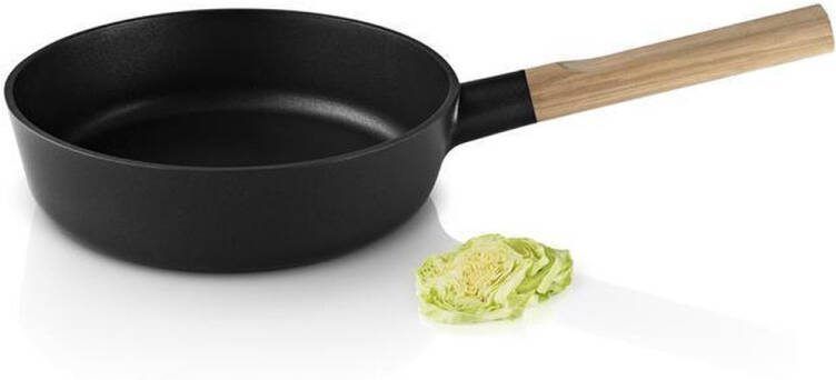 Eva Solo Nordic Kitchen Gietaluminium Slip-Let Non-Stick Sauteerpan Ø 24 cm Hout Zwart