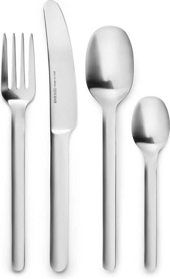 Eva Solo Nordic Kitchen Bestek Set van 16 Stuks Mat Roestvast Staal Zilver