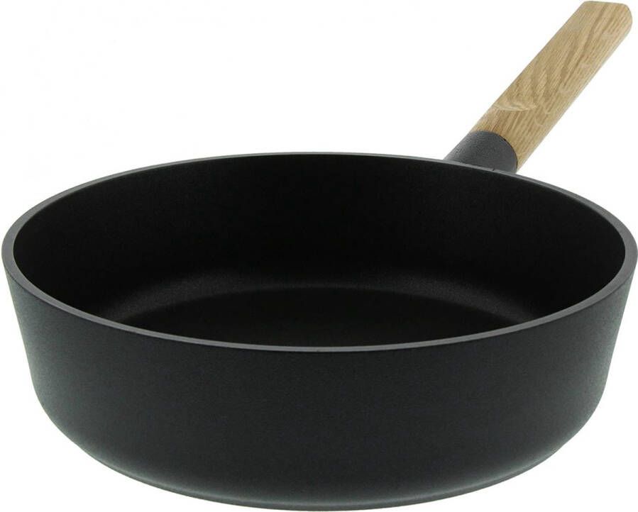 Eva Solo Nordic Kitchen Gietaluminium Slip-Let Non-Stick Koekenpan Ø 24 cm Hout Zwart