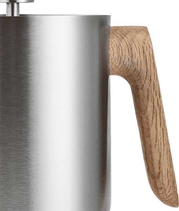 Eva Solo Nordic Kitchen Thermo Theemaker 1 liter Zilver Bruin Roestvast Staal Hout Siliconen