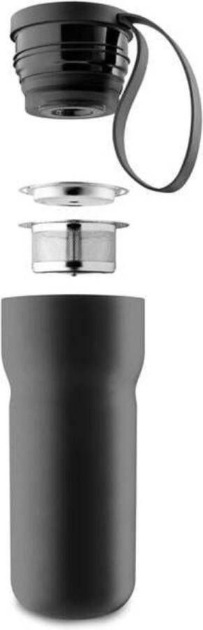Eva Solo Thermosbeker met Thee Zeef Drinkbeker voor thee 350 ml Beker voor onderweg Zwart