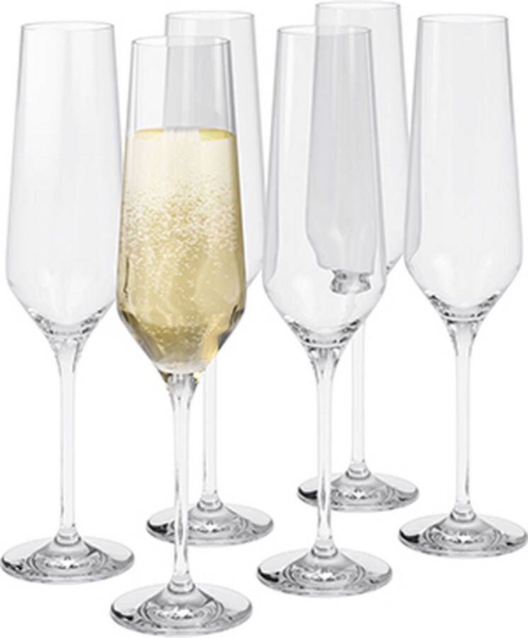 Eva Trio Glazen voor Champagne 0.26 L Set van 6 Legio Nova