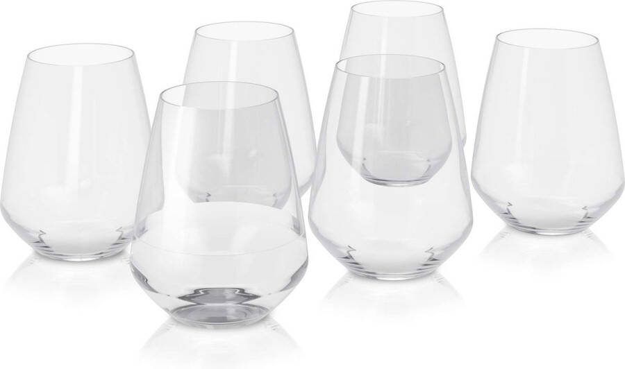Eva Trio Legio Nova Glas 500 ml Set van 6 Stuks Glas Transparant