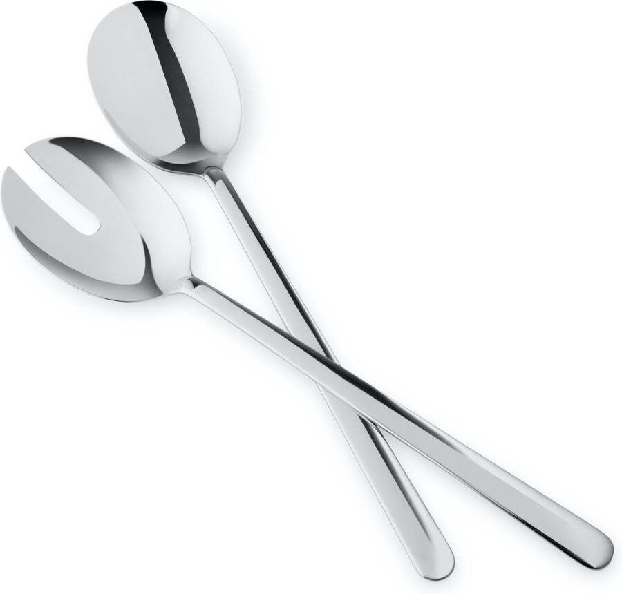 Eva Trio Legio Nova Saladebestek Zilver Roestvast Staal