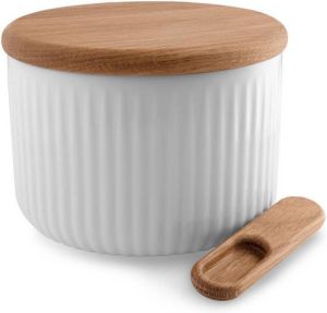 Eva Trio Legio Nova Zoutdoosje met Deksel en Lepel Ø 10.5 cm Wit