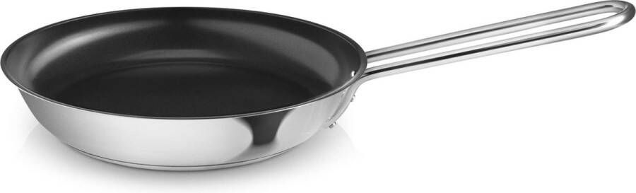 Eva Trio Rvs Slip-Let Non-Stick Koekenpan Ø 20 cm Roestvast Staal Zilver