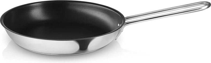 Eva Trio Heat Control Slip-Let Non-Stick Koekenpan Ø 24 cm Roestvast Staal Zilver