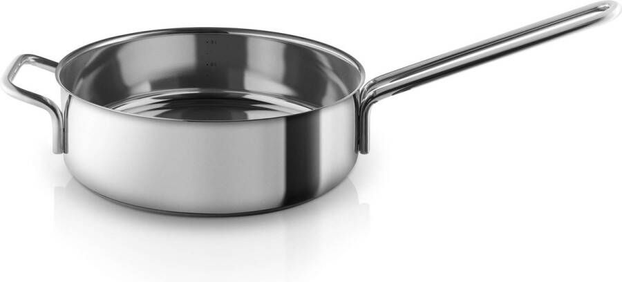 Eva Trio Steel Line Recycled Sauteerpan 24 cm Roestvast Staal Grijs