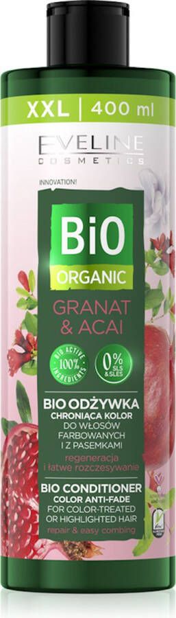 Dermarolling Eveline Cosmetics Bio Organic Conditioner Color Anti-Fade Granat & Acai 400ml.