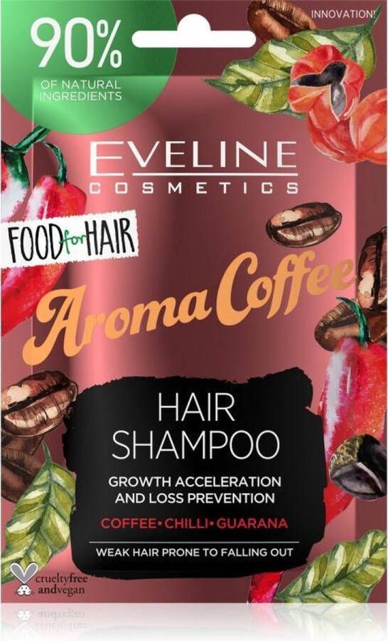 Dermarolling Eveline Cosmetics Food For Hair Aroma Coffee Hair Shampoo 20ml.