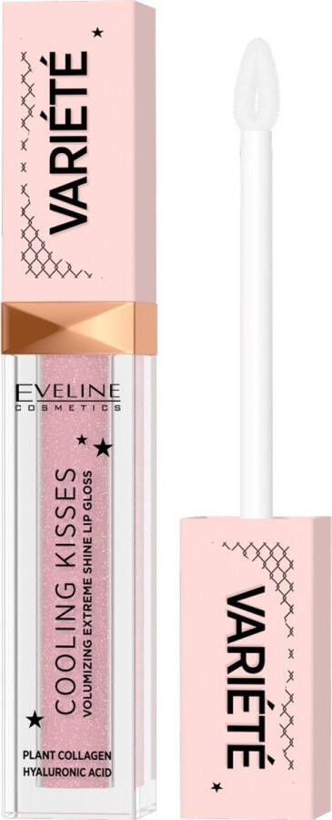 Eveline Cosmetics Variete volumiserende lipgloss met verkoelend effect 02 Sugar Nude 6.8ml