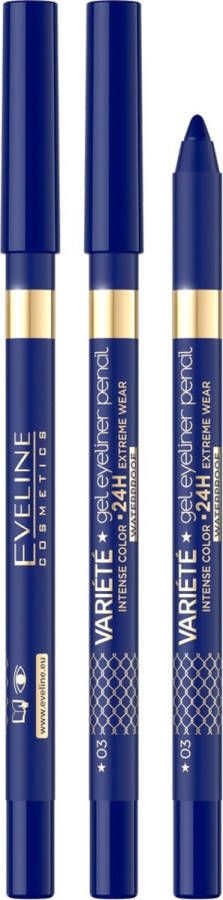 Eveline Cosmetics Variete waterproof gel oogpotlood 03 Blauw