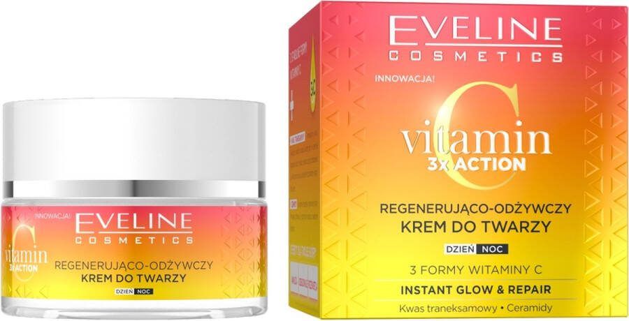 Eveline Cosmetics Vitamine C 3x Actie regenererende en revitaliserende gezichtscrème 50ml