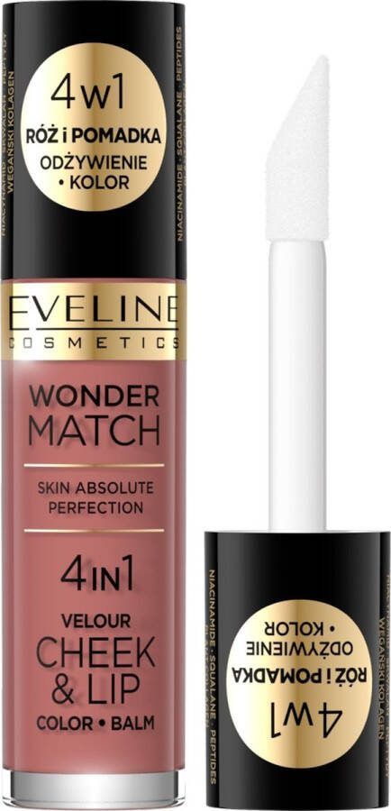 Eveline Cosmetics Wonder Match Velour Cheek&Lip blush en vloeibare lipstick 05 4 5ml