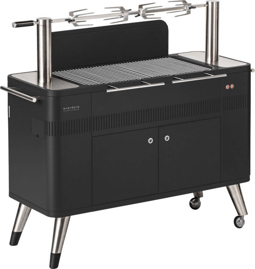 Everdure by Heston Blumenthal Hub Houtskool Barbecue All Black Zwart Staal