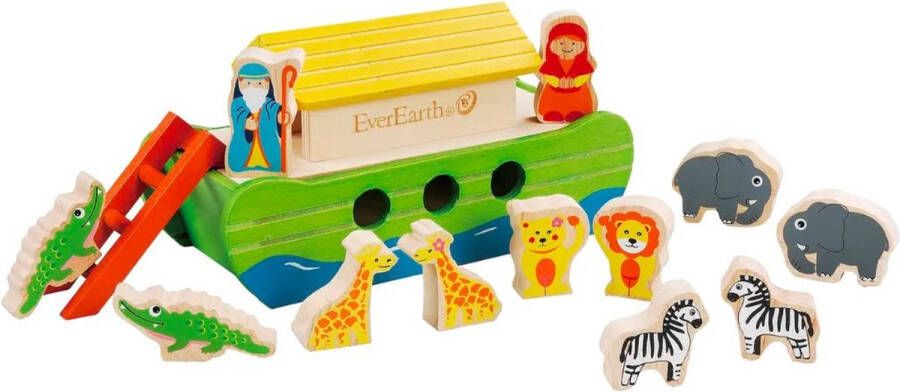 EverEarth houten speelgoed De kleine Ark van Noach