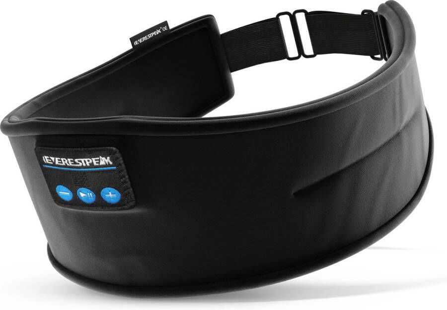 EverestPeak Bluetooth Slaapmasker met Ingebouwde Koptelefoon – Geluiddempende Slaaptrainer – Verstelbaar Oogmasker voor Tinnitus Meditatie en Slaap – Zwart – Comfortabel en Wasbaar – Draadloos Bereik tot 20m