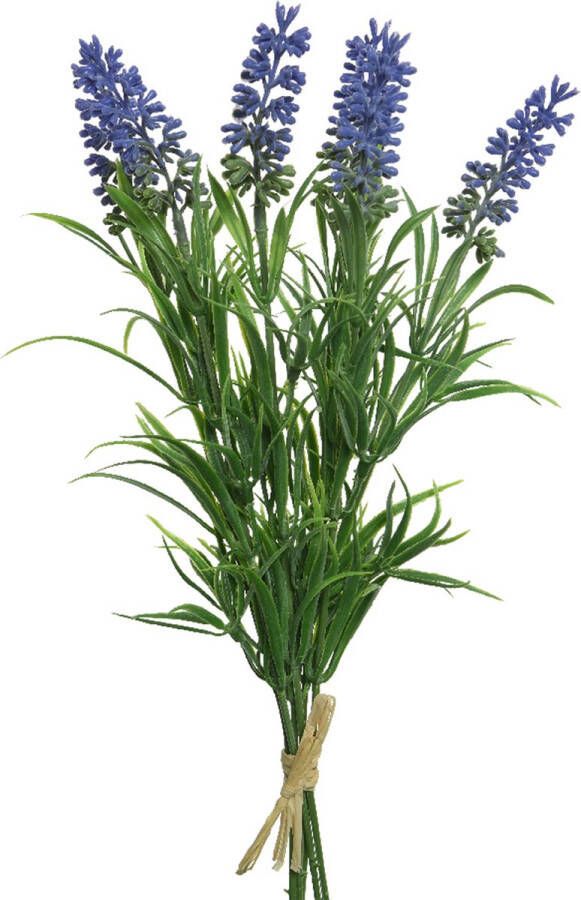 Everlands lavendel kunstplant boeket paars 8 x 10 x H21 cm
