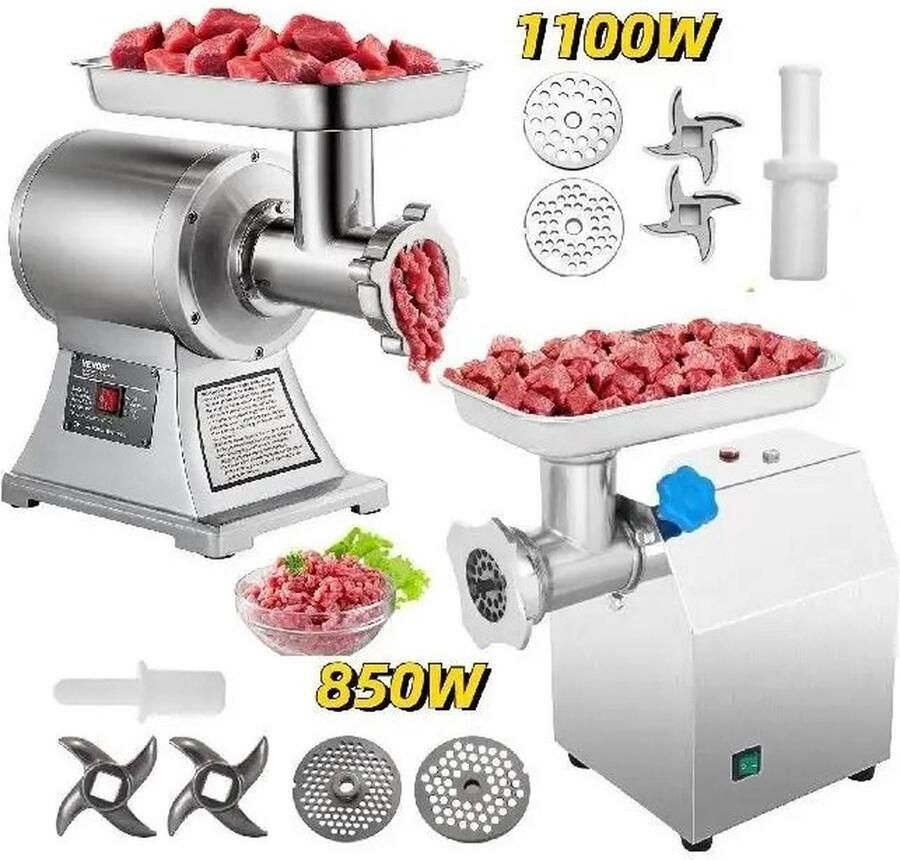 Everlife Professioneel Elektrische Vleesmolen Food Chopper Foodprocessor Keukenapparatuur 120 Kg u Vleesmolen Vleesmachine Vlees bereiden Gehaktmolen