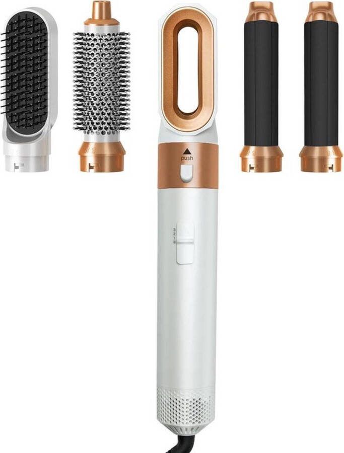 EVEZ Airstyler krultang 5 in 1 multi styler Föhnborstel Krulborstel Kort & Lang Haar Hairwrap Multistyler Heteluchtborstel Hairstyler Haarstyler -v5 editie