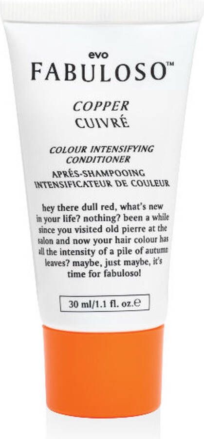 Evo Fabuloso Copper Colour Intensifying Conditioner 30ml Conditioner voor ieder haartype
