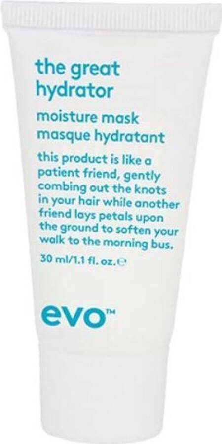 Evo The Great Hydrator Moisture Haarmasker 30ml Haarmasker beschadigd haar