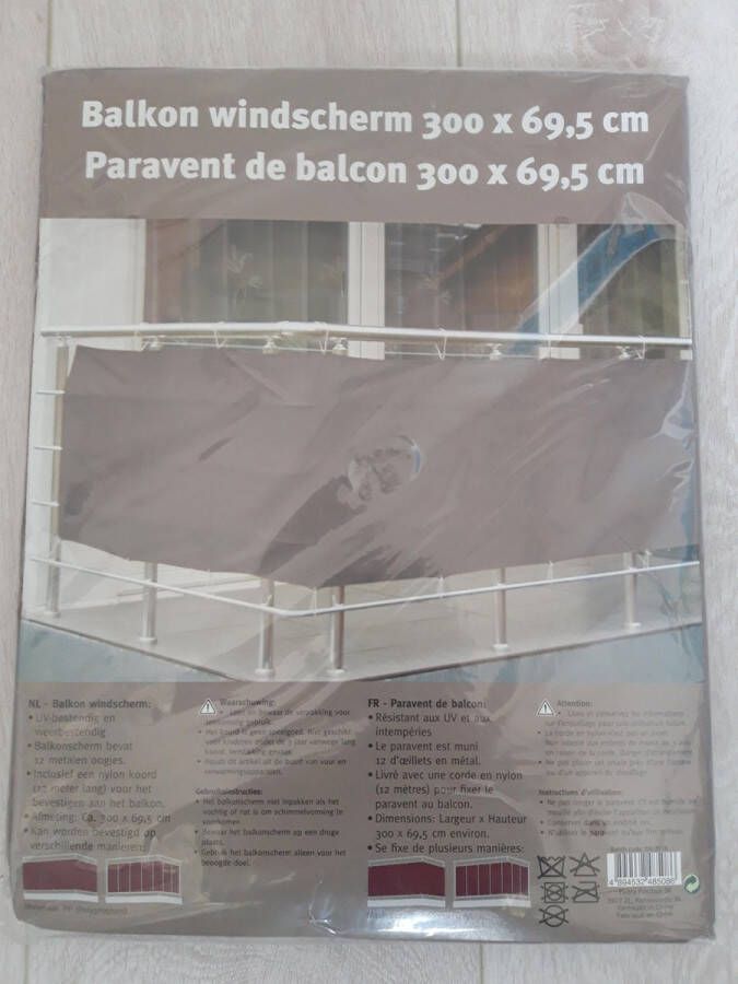 Evora Balkon windscherm balkonscherm 300x69 5 UV-bestendig-weerbestendig