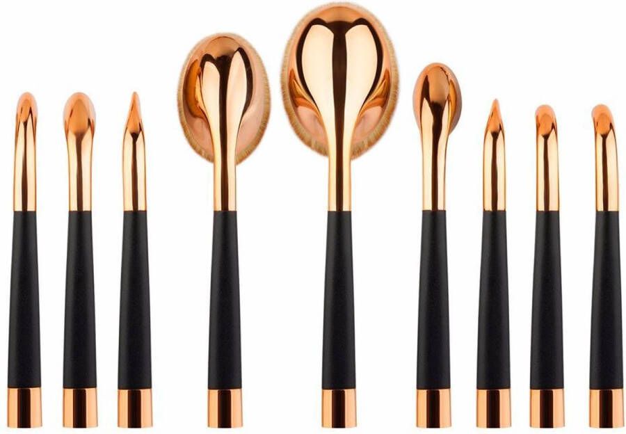 Evvie Deluxe Edition 9-delige Oval Brush set Artistry make-up kwastenset in Giftbox