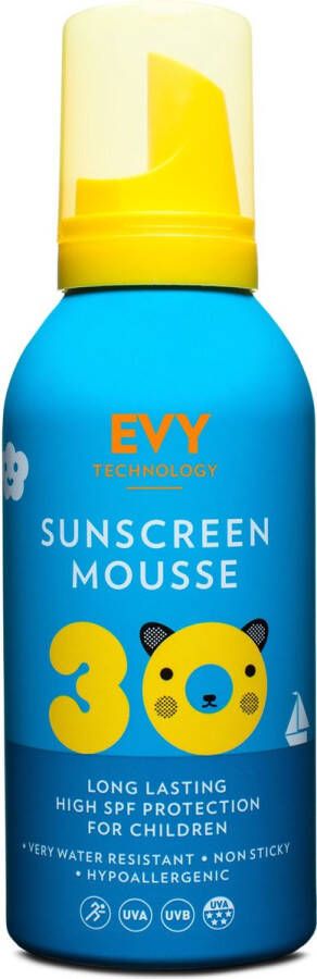 EVY Technology EVY Zonnebrand Mousse Kids SPF 30 150 ml Beschermend en Hydraterend Dermatalogisch aanbevolen Zweet en water bestendig