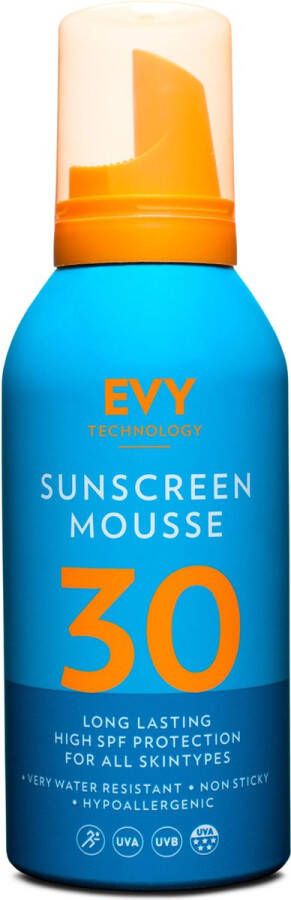 EVY Technology EVY Zonnebrand Mousse SPF 30 100 ml Beschermend en Hydraterend Dermatalogisch aanbevolen Zweet en water bestendig