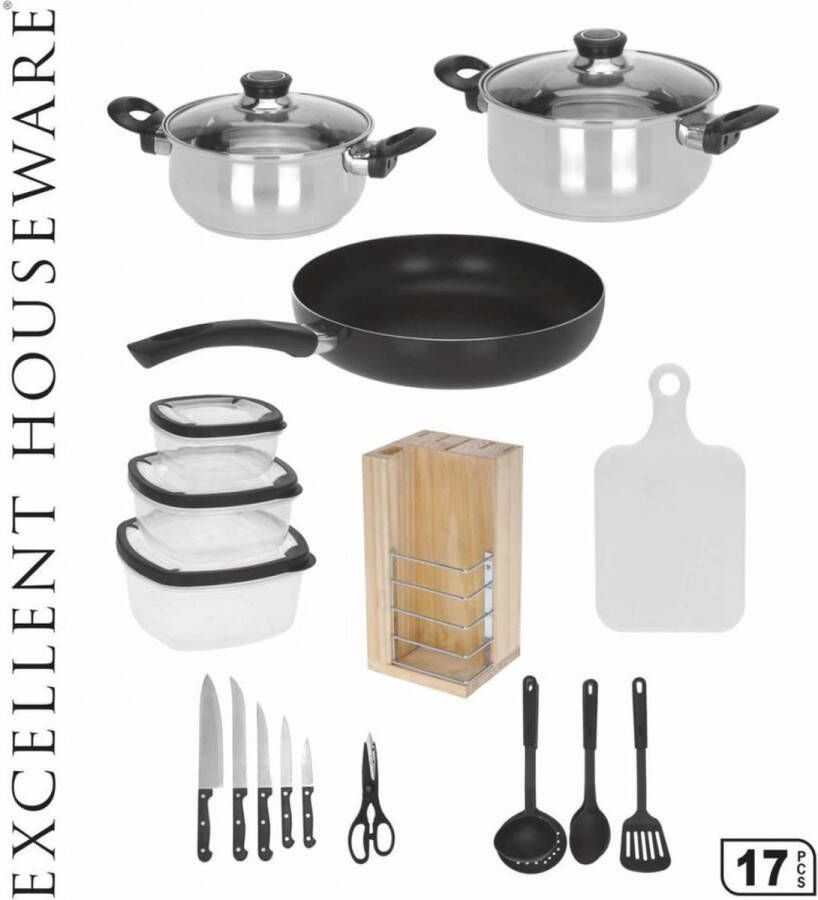 Excellent Houseware 17-Delige keuken starter set