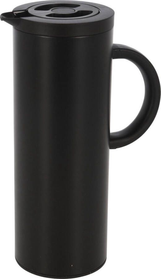 Excellent Houseware 1x Koffie thee thermoskan RVS 1000 ml 1L Isoleerkannen voor warme koude dranken
