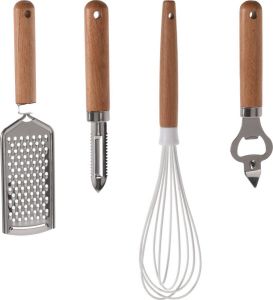 Excellent Houseware 4-delige keukengerei set Opener garde schilmes rasp Keuken gardes