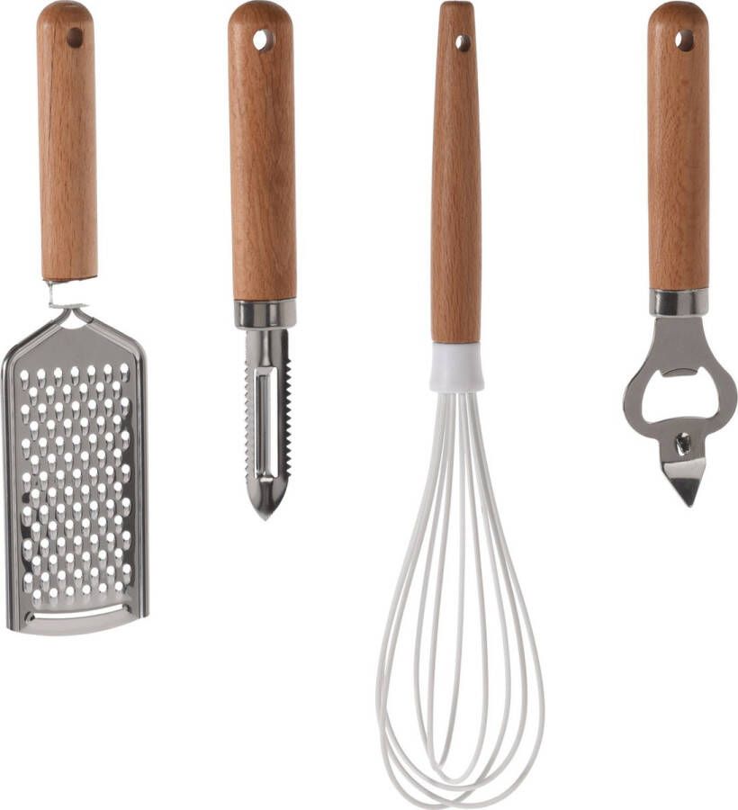 Excellent Houseware 4-delige keukengerei set Opener garde schilmes rasp Keuken gardes