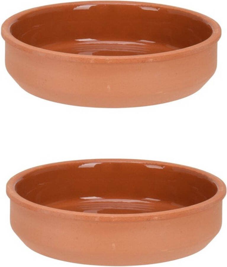 Excellent Houseware 8x Tapas schaaltjes 450 ml terracotta 16 x 4 cm Tapasschaaltjes Tapas snacks hapjes bereiden en serveren