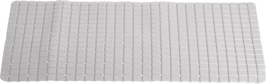 Merkloos Sans marque Anti-slip badmat lichtgrijs 69 x 39 cm rechthoekig Badkuip mat Grip mat voor in douche of bad
