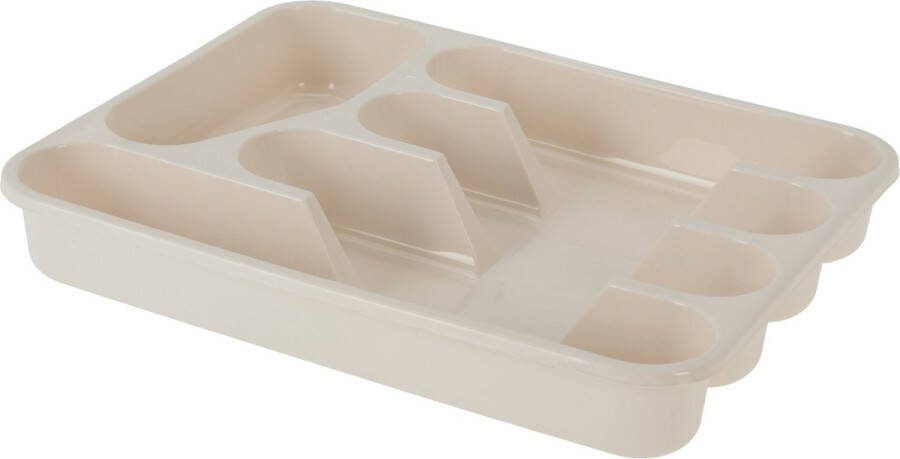 Excellent Houseware Bestekbak keuken Organizer 5-Vaks Wit 33 5 x 26 5 x 3 5 cm Bestekbakken