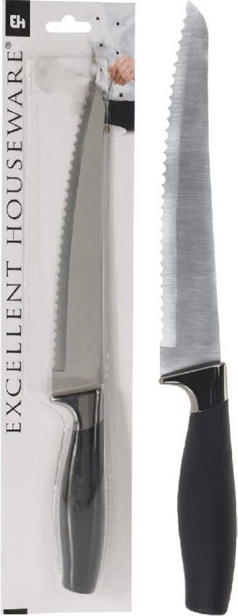 Excellent Houseware Broodmes 33 Cm Rvs Zwart