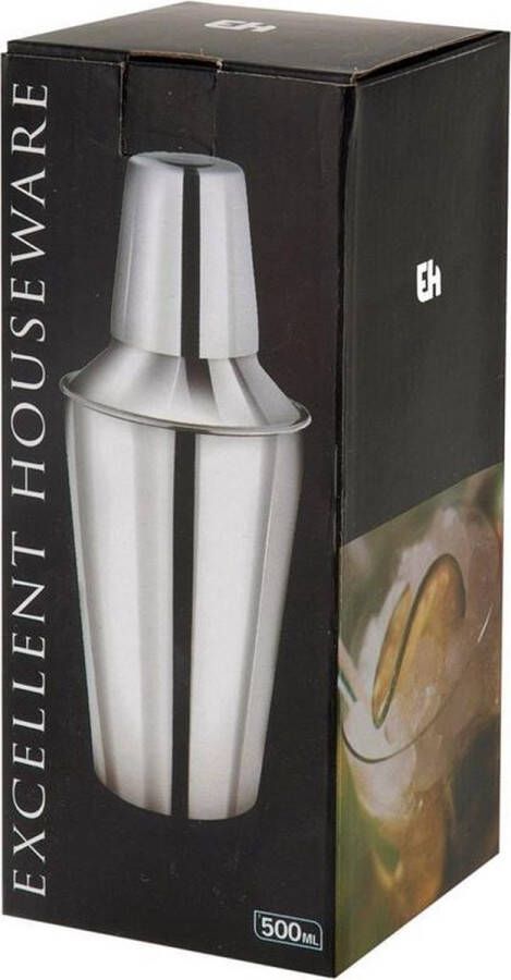 Excellent Houseware Cocktailshaker RVS 500ml Bereid uw eigen cocktails in een handomdraai