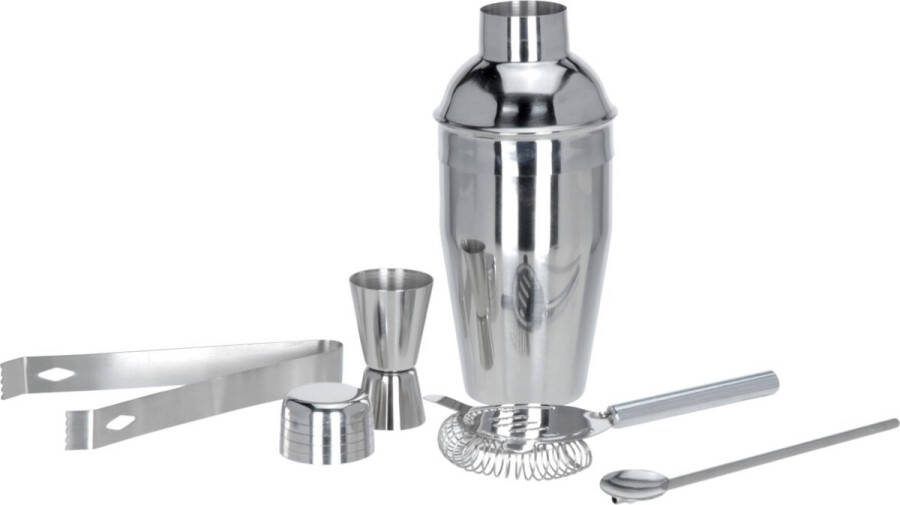 Excellent Houseware Cocktailshaker set 5-delig roestvrij staal