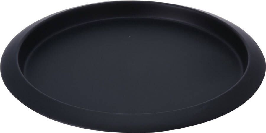Excellent Houseware dienblad tray of kaarsenplateau D35 cm metaal zwart Kaarsenplateaus
