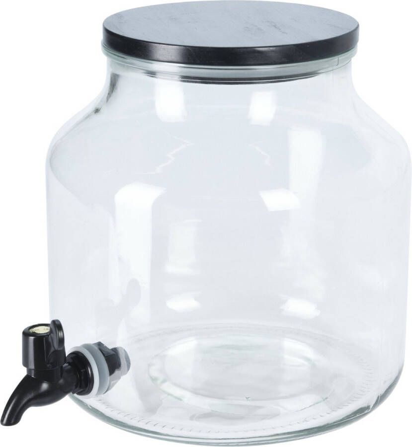 Excellent Houseware Drank dispenser Beverages Tap 5.2 Liter glas metaal tapkraan deksel Drankdispensers