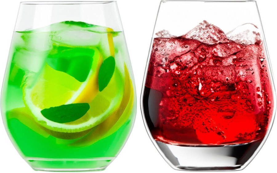 Excellent Houseware Drinkglas 6x transparant kunststof 515 ml