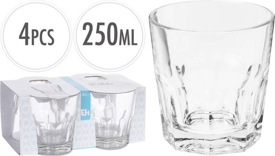 Excellent Houseware Drinkglazenset 4-delig 25cl