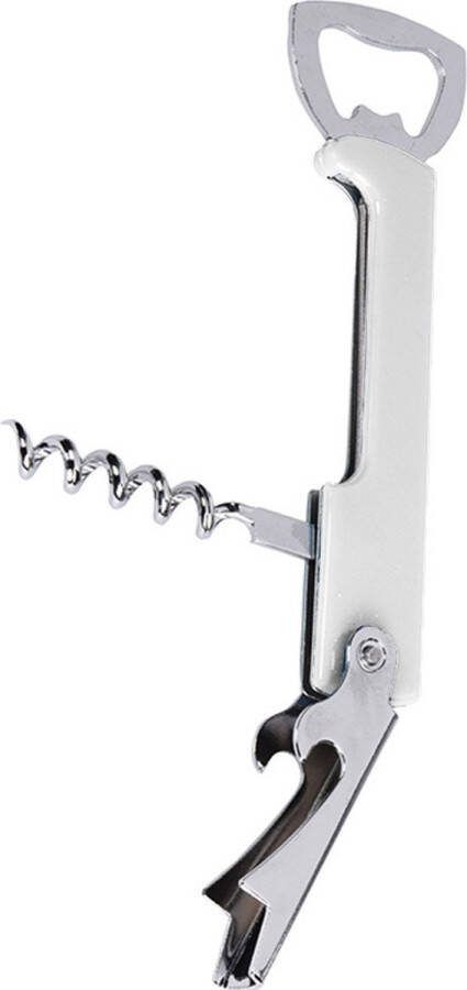 Excellent Houseware Flesopener kurkentrekker kelnersmes Creme wit 12 x 3 5 x 1 5 cm Flesopeners
