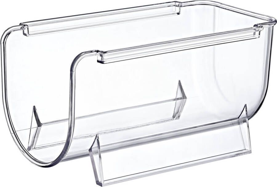 Excellent Houseware Flessenrek koelkast organizer stapelbaar kunststof wijnrek 20 x 11 x 11 cm