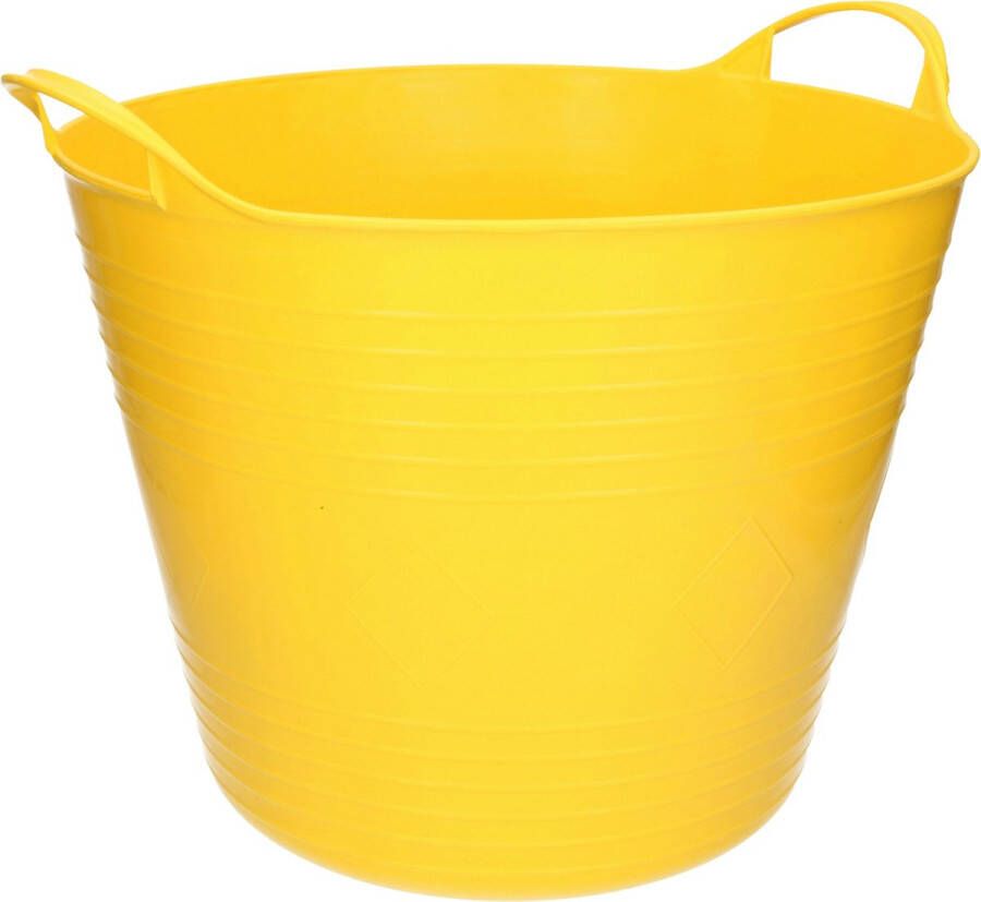 Excellent Houseware Flexibele emmer geel 27 liter kunststof 40 x 35 cm Wasmanden