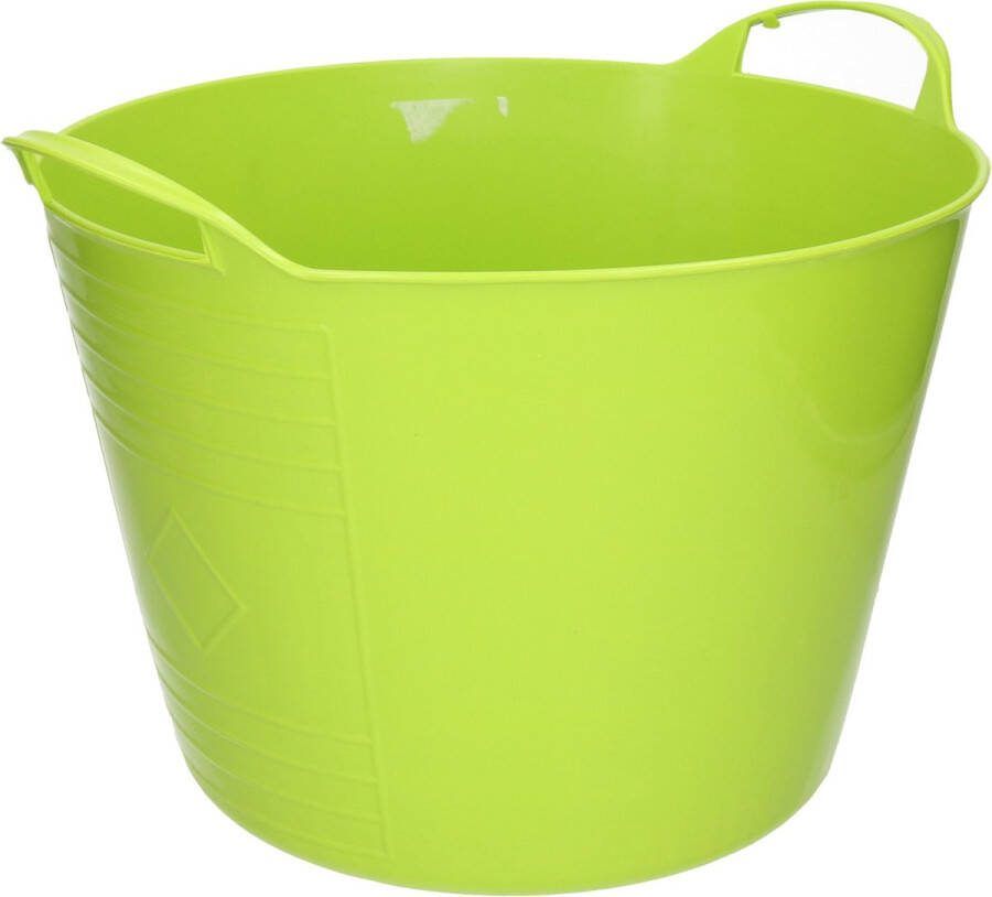 Excellent Houseware Flexibele emmer groen 15 liter kunststof 35 x 29 cm Wasmanden